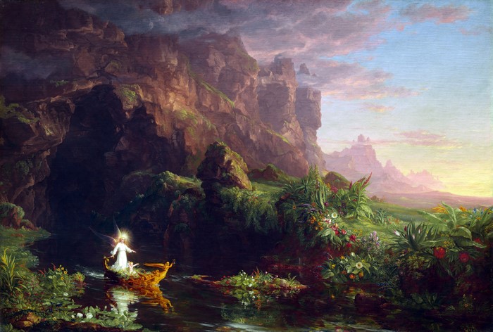 The Voyage of Life: Childhood by Thomas Cole 4K