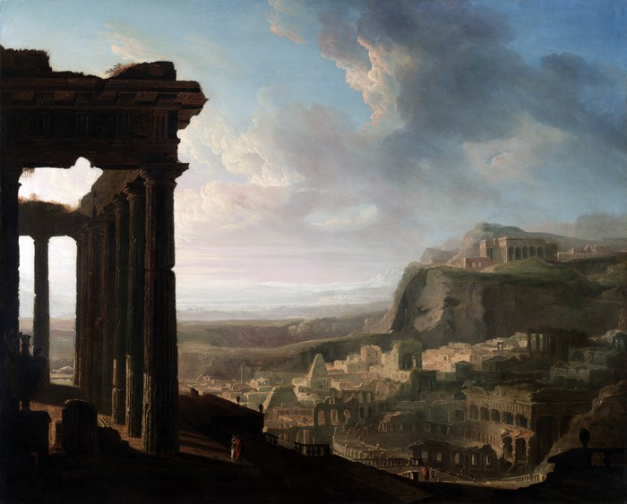 4K Artwork by John Martin Featuring Classical Ruins