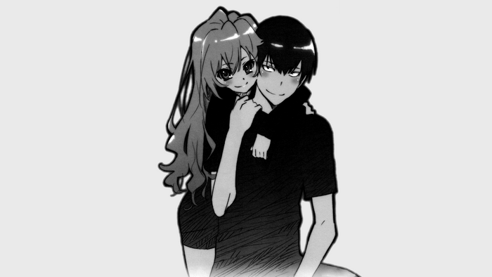 Aisaka Taiga and Takasu Ryuuji from Toradora!