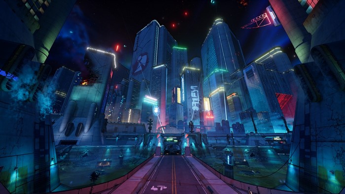 Borderlands 3 Cyberpunk Cityscape at Night