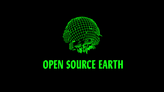 Open Source Earth logo with grid sphere