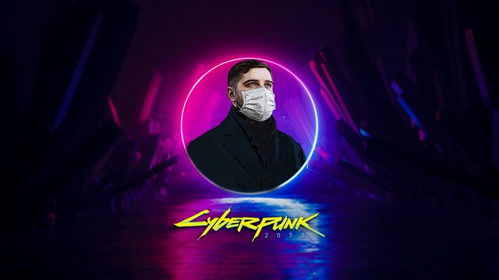 Cyberpunk 2077 man wearing mask