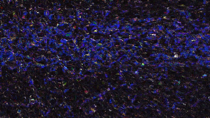 Dark abstract digital art texture with blue and black patterns