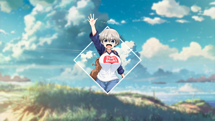 Hana Uzaki from Uzaki-chan wa Asobitai! waving