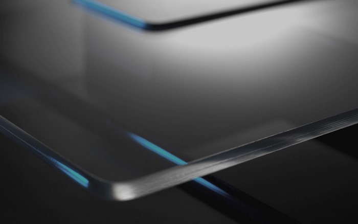Windows Vista glass surface with blue light