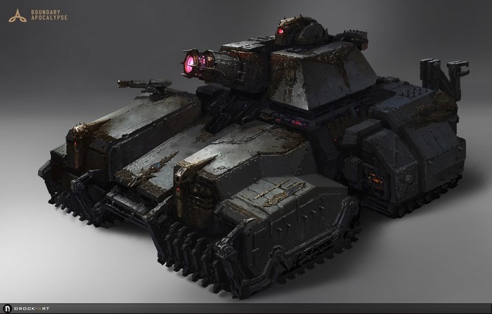 Futuristic science fiction fantasy art tank
