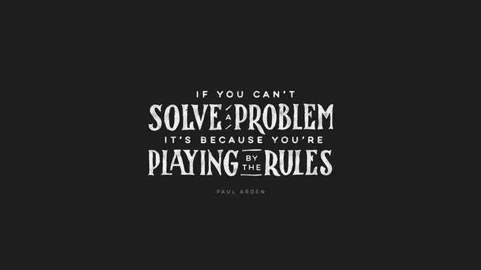 If You Can't Solve a Problem Typography Quote