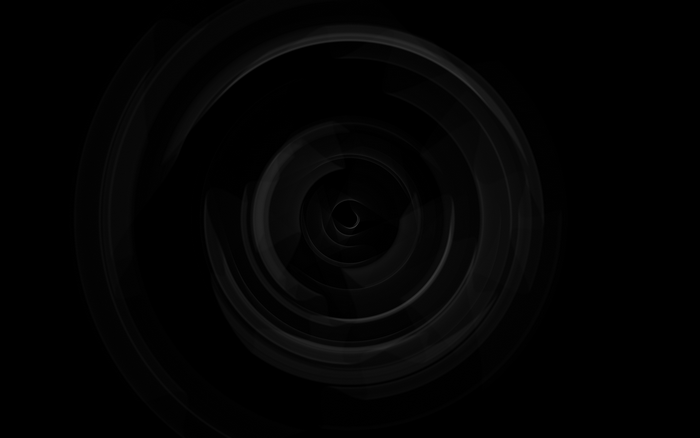 Abstract black spiral on black background