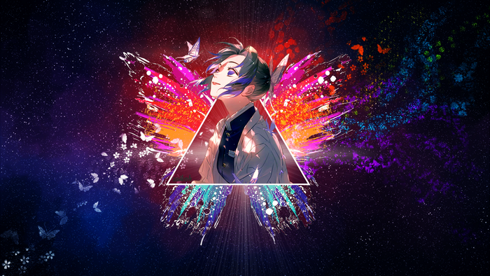 Kochou Shinobu from Kimetsu no Yaiba with butterfly wings
