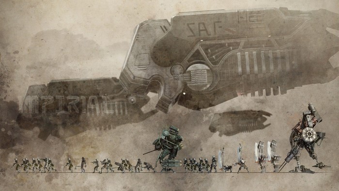 Imperial SAF airship and mechs