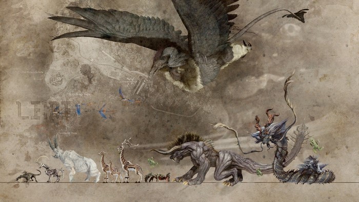 Creature size comparison from Final Fantasy XV