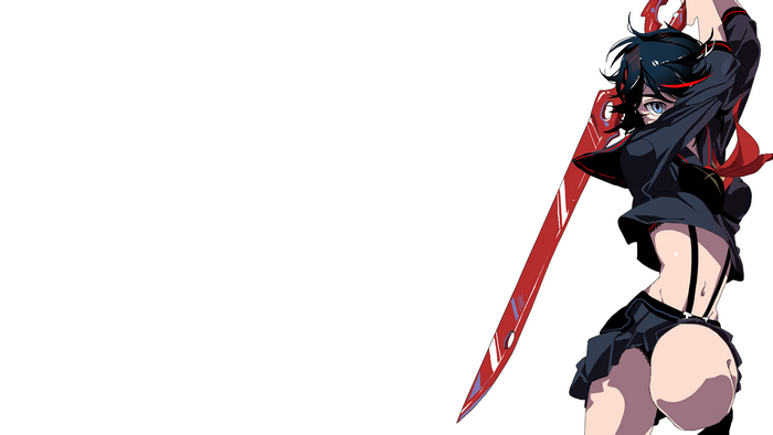 Matoi Ryuuko from Kill la Kill with a sword