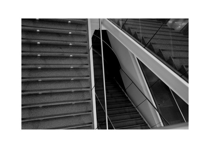 Monochrome architecture stairs