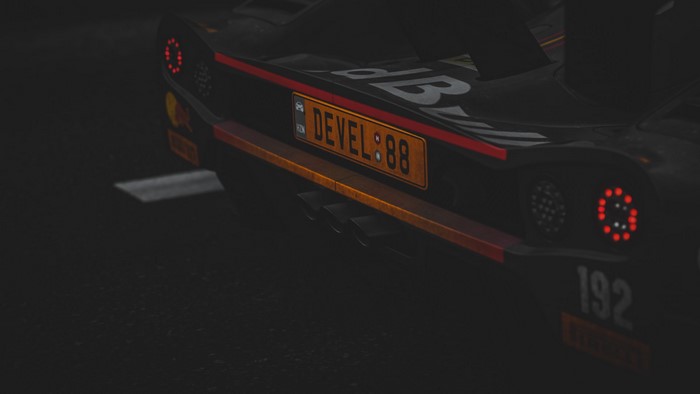 Radical RXC race car with license plate DEVEL:88