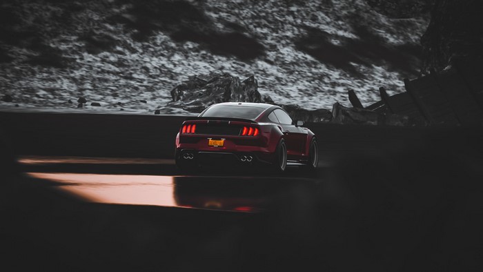 Red Ford Mustang DeBerti Design in Forza Horizon 4