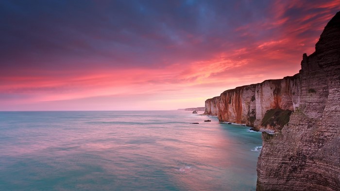 Cliffs of Étretat, France at Sunrise