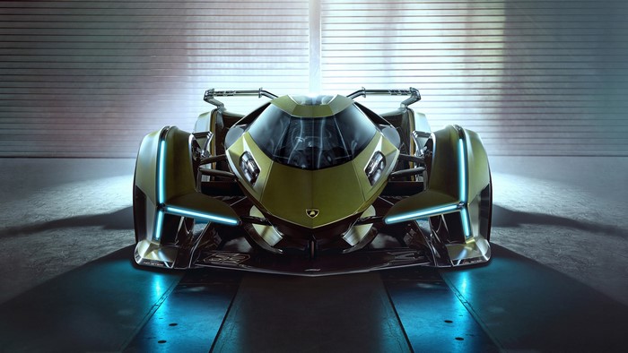 4K Lamborghini Lambo V12 Vision GT concept car
