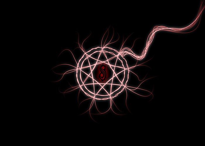 Slipknot logo with glowing star and tendrils