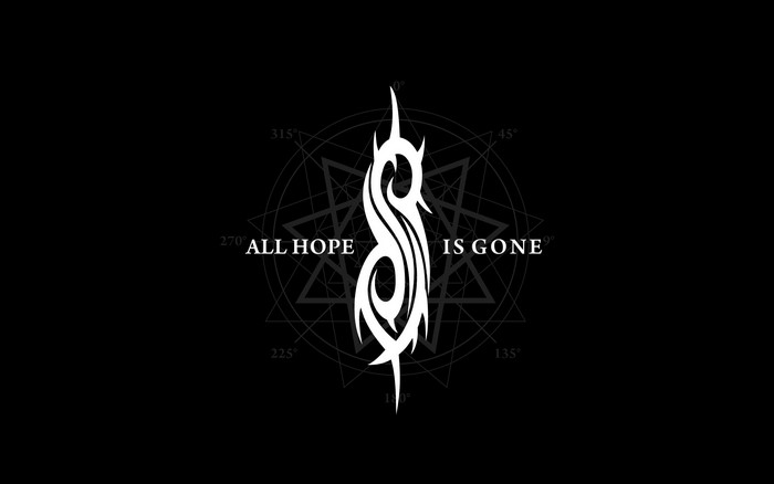 Slipknot logo with "All Hope Is Gone" text