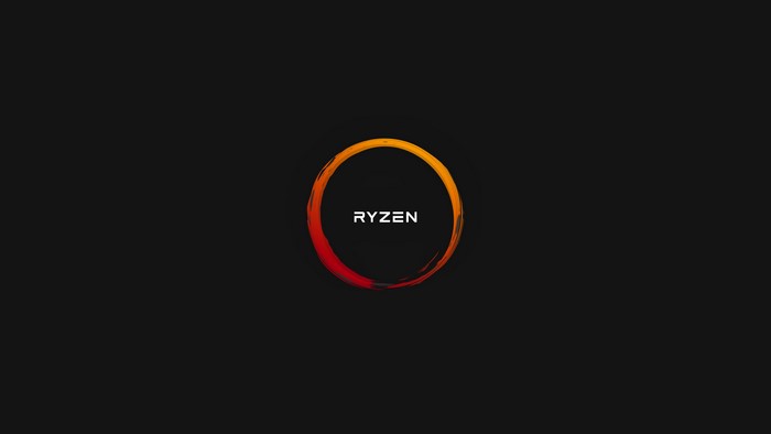 AMD Ryzen logo on black background
