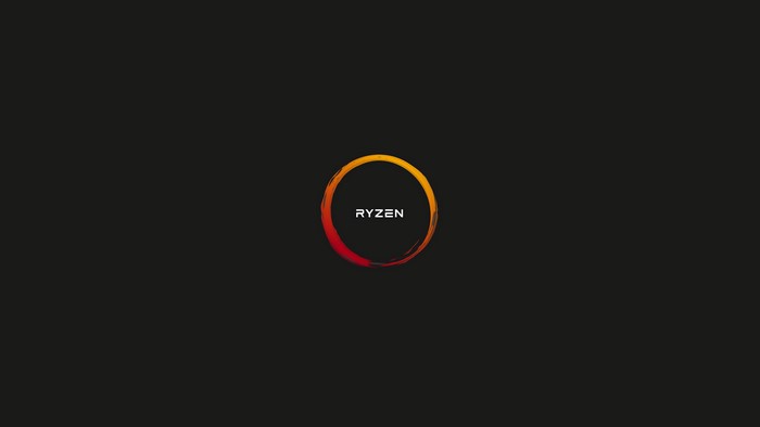 RYZEN logo on a dark background