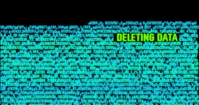 Deleting Data Digital Text