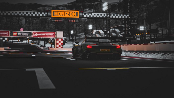 Aston Martin Vulcan on Forza Horizon 4 race track