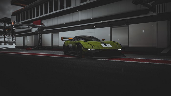 Aston Martin Vulcan on a race track