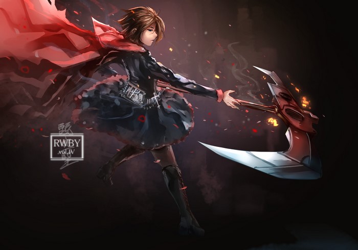 Ruby Rose from RWBY with Crescent Rose