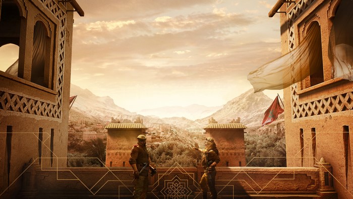 4K video game art of Tom Clancy's Rainbow Six Siege in Morocco