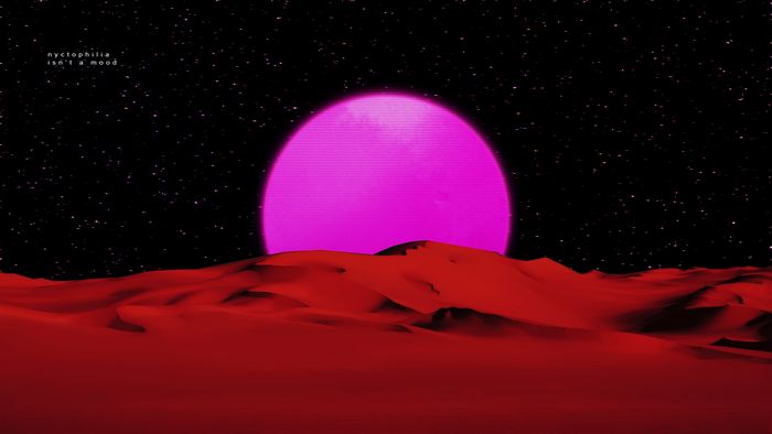 Nyctophilia isn't a mood synthwave desert planet