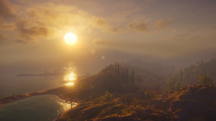 4K Assassins Creed: Odyssey sunset screenshot