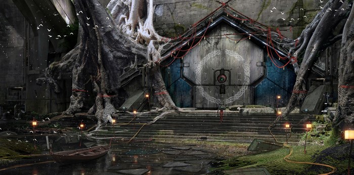 Yggdrasil Mythology Door and Ancient Roots