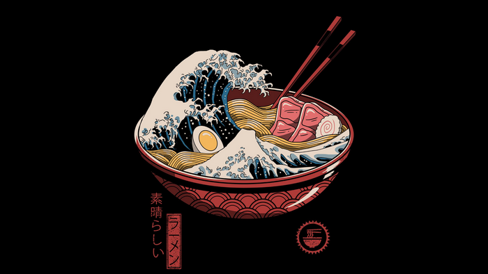 The Great Wave off Kanagawa Ramen Bowl