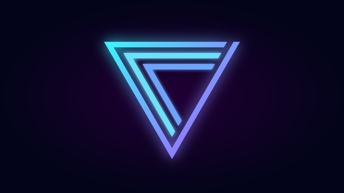 Glowing Neon Triangle 4K