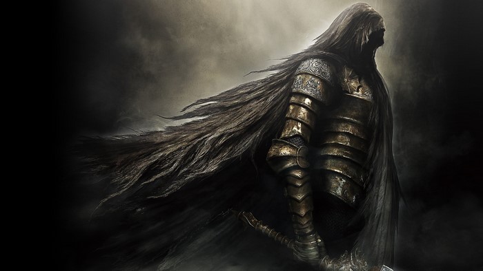 Knight in armor with long hair from Dark Souls II