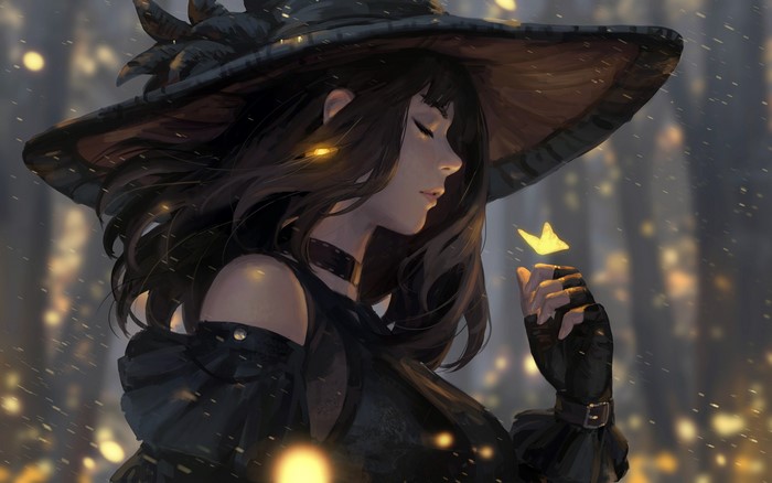 4K Digital Art of GUWEIZ's Fantasy Magician Girl