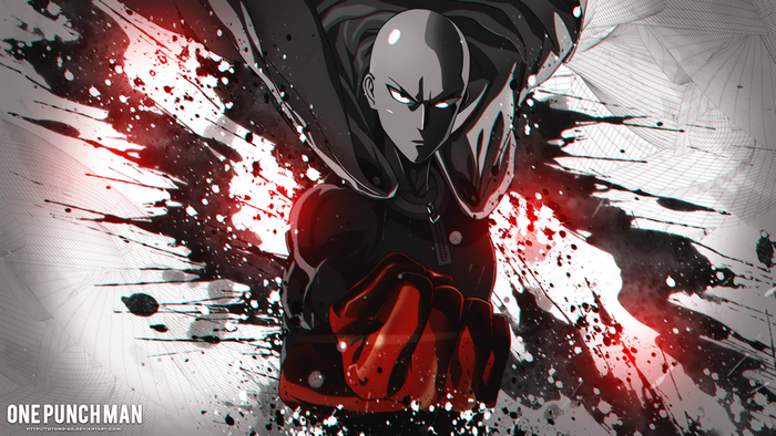 Saitama One-Punch Man Intense Action