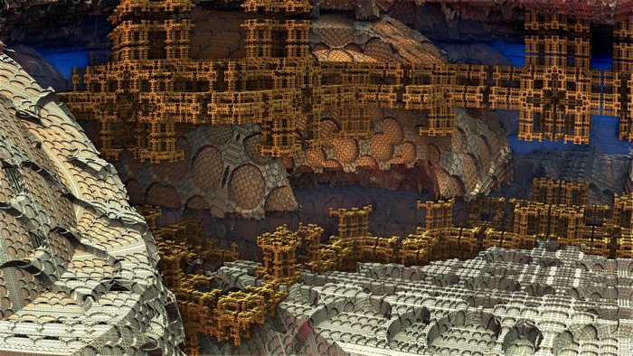 4K Abstract Fractal Landscape in Mandelbulb 3D