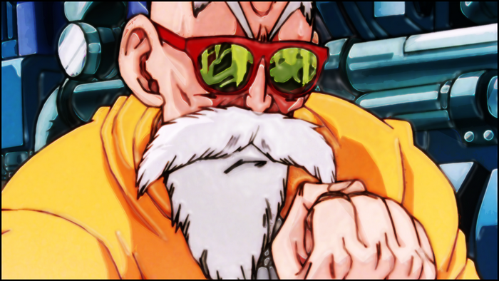Master Roshi from Dragon Ball Z wearing sunglasses