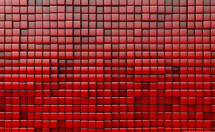 Red 3D Cubes Abstract Texture Render
