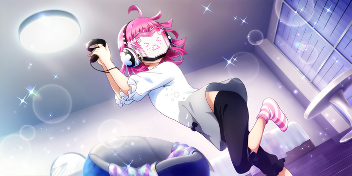 Tennoji Rina from Love Live! Sunshine playing VR
