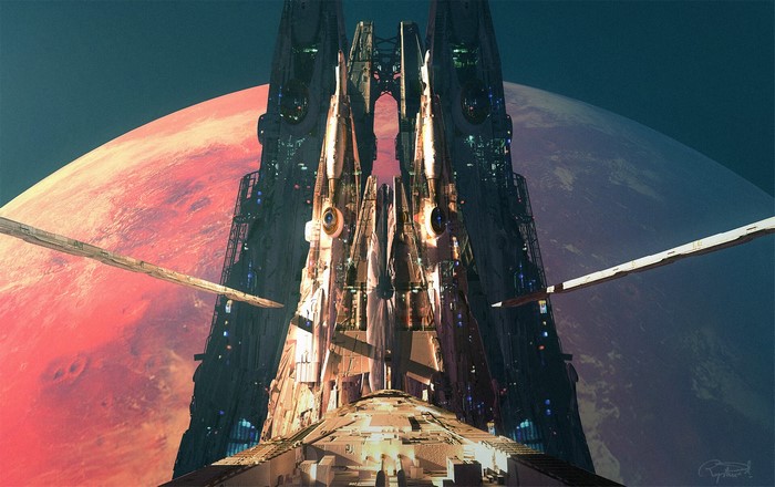 Artwork by Raphael Lacoste, science fiction