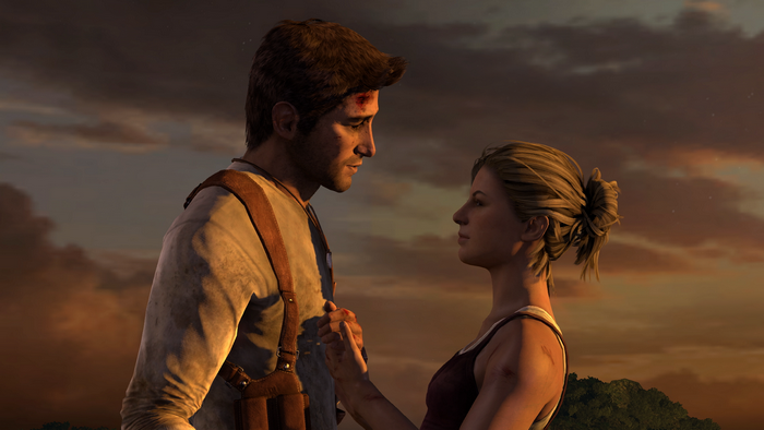 Nathan Drake and Elena Fisher from Uncharted