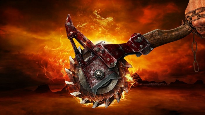Krieg's Buzz Axe from Borderlands 2
