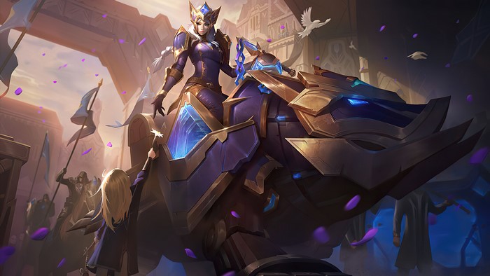 Sejuani from League of Legends on a Hextech mount