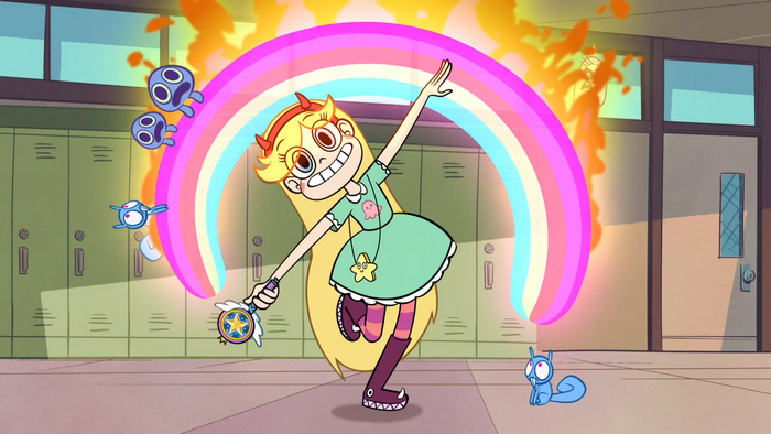Star Butterfly from Star vs. the Forces of Evil with magical effects