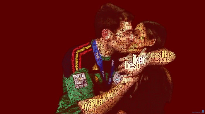 4K word cloud artwork of Iker Casillas