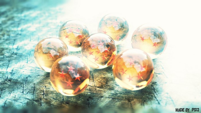 Dragon Balls on a textured surface