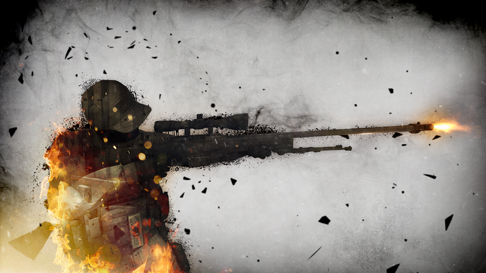 Counter-Strike: Global Offensive sniper firing weapon